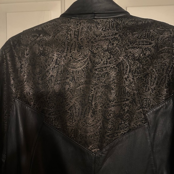 Vintage 80's Pelle Club Women’s black leather coat Medium - Picture 6 of 15